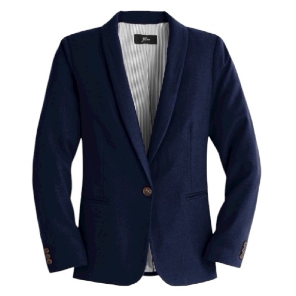 J. Crew Jackets & Blazers - J. Crew Women’s Parke Navy Blue wool one-button blazer size 14